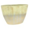 BARQUE DOUBLE ORCHID BASE ARGENT 32*14 H23CM