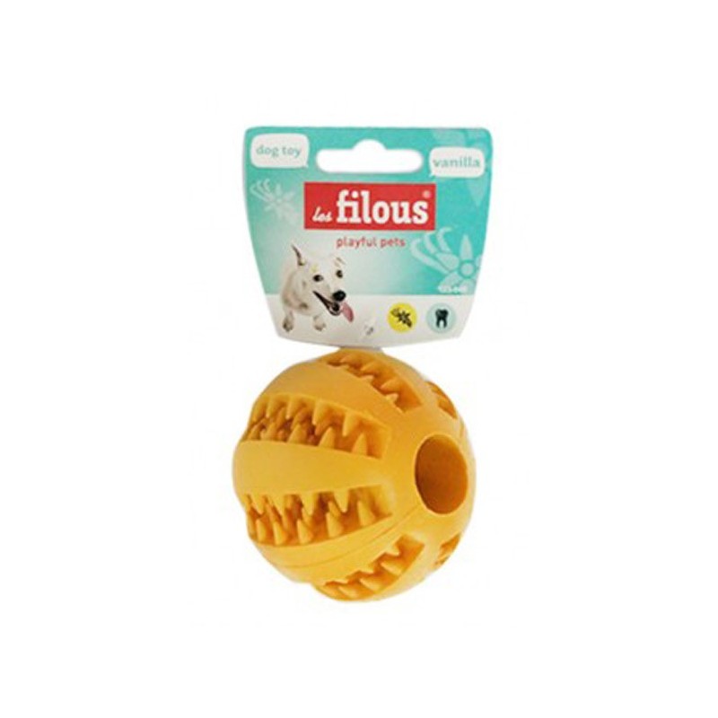 BALLE CAOUTCHOUC DENTAL VANILLE 7CM***