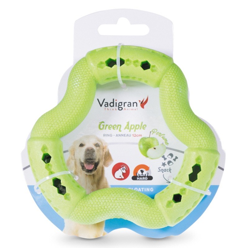 JOUET CHIEN TPR ANNEAU GREEN POMME 12CM** VADI