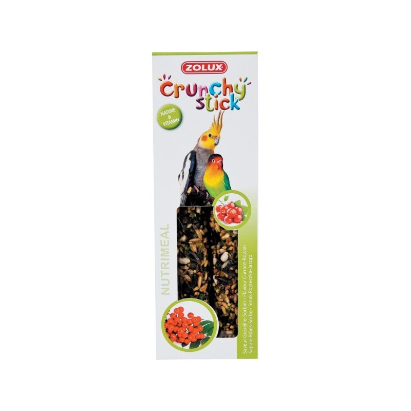 CRUNCHY STICK GDE PERRUCHES GROS/SORBIER 115GR*** Zolux