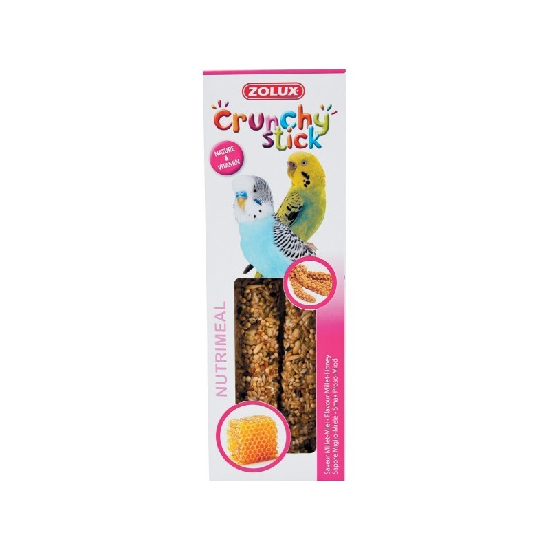 CRUNCHY STICK PERRUCHES MIEL 85GR*** Zolux