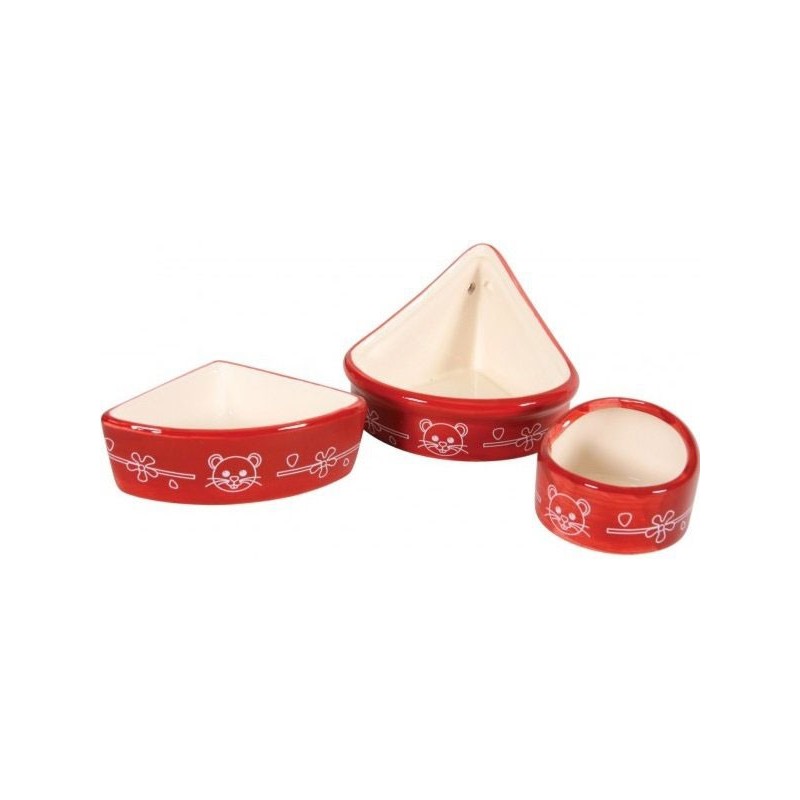 SET DE 2 ECUELLES (80+40ml) + 1 MAISON TOILETTE   CERISE ***
