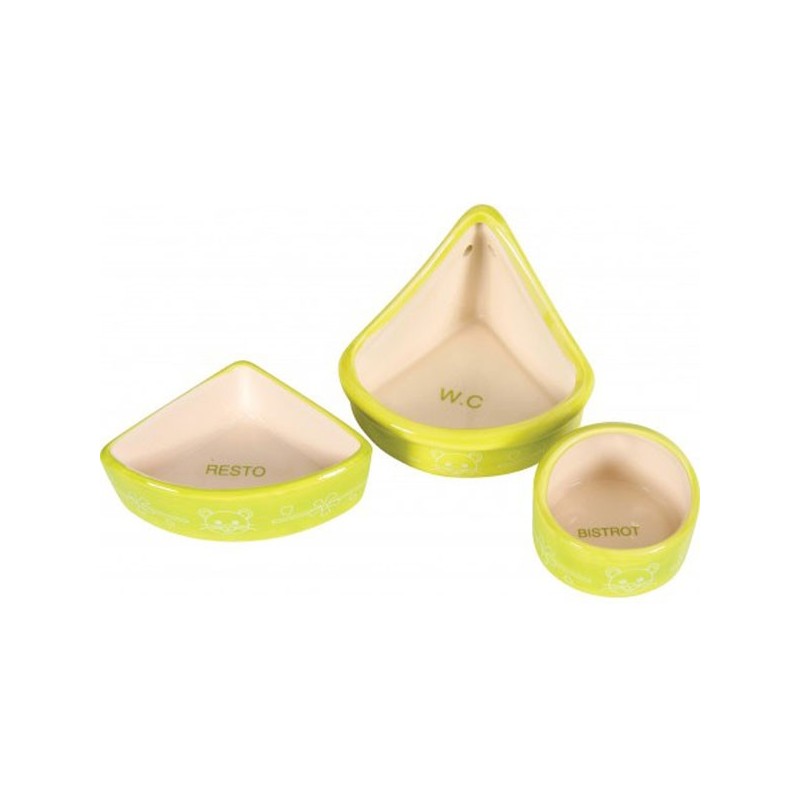 SET DE 2 ECUELLES (80+40ml) + 1 MAISON TOILETTE   ANIS ***