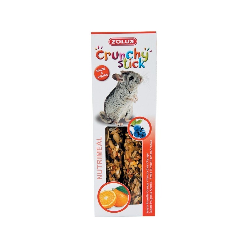 CRUNCHY STICK CHINCHILLAS PRUNE/ORANG 115GR**+ Zolux