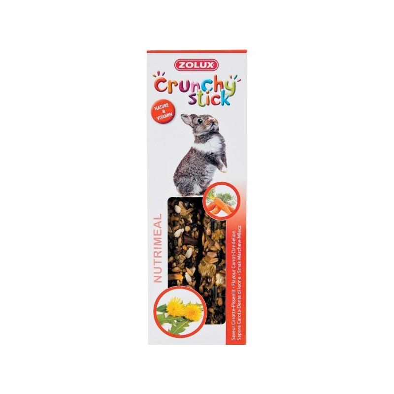 CRUNCHY STICK LAPIN CAROTTE/PISSENLIT 115GR*** Zolux