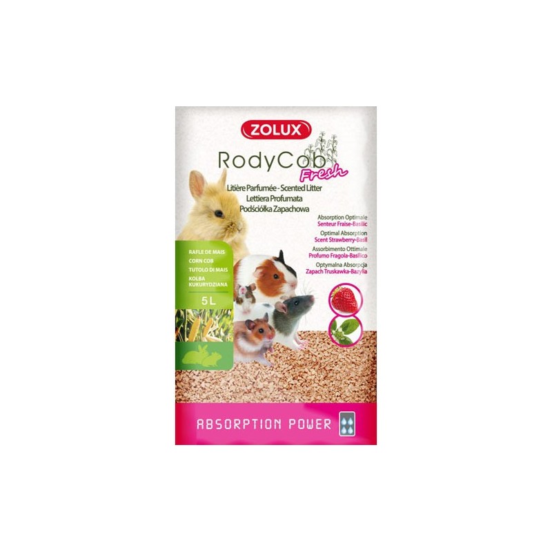 LITIERE VEGETALE RODYCOB FRAISE-BASILIC 5L** Zolux