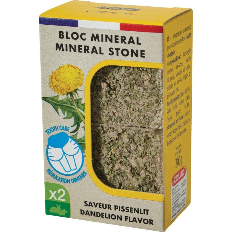 BLOC MINERAL EDEN PISSENLIT X2 200GR Zolux