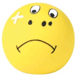 !!!!!! Jouet balle smiley jaune latex 6cm  TRIXIE