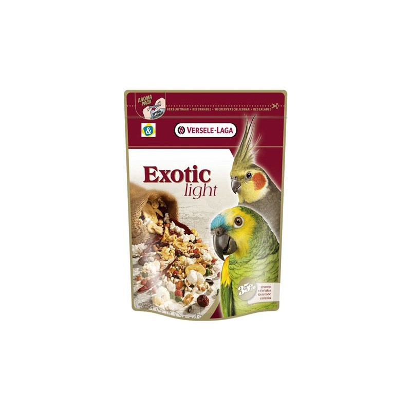 ALIMENTS PREMIUM PERROQUETS EXOTIC LIGHT 0.75kg* versele