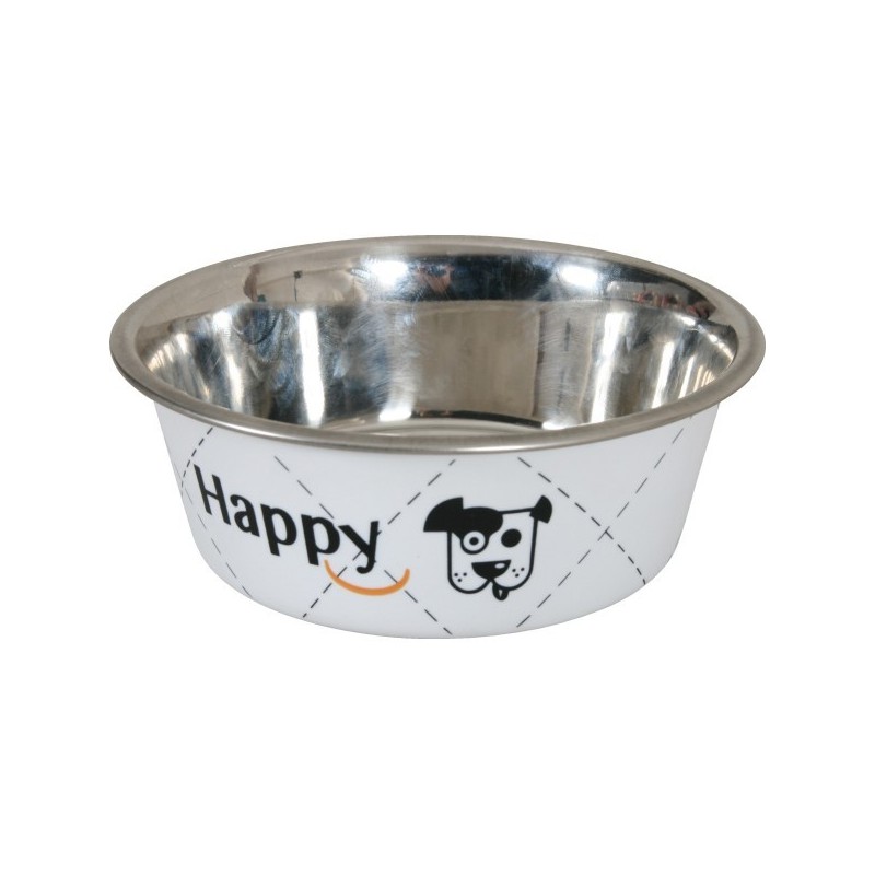 ECUELLE INOX HAPPY 25cm 2,65L BLANCHE** Zolux