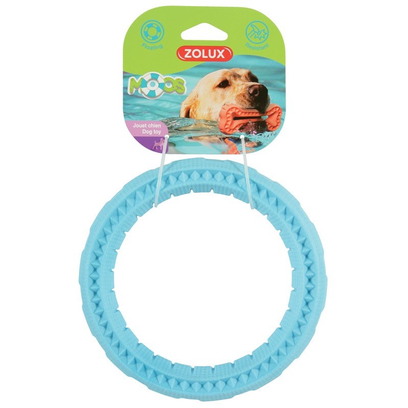 !!!!!! JOUET TPR ANNEAU MOOS 17CM BLEU