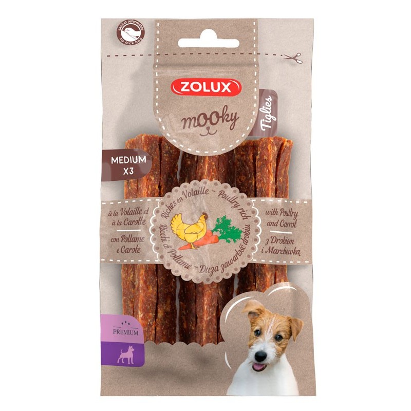 MOOKY PREMIUM TIGLIES VOLAILLE CAROTTE medium**zolux