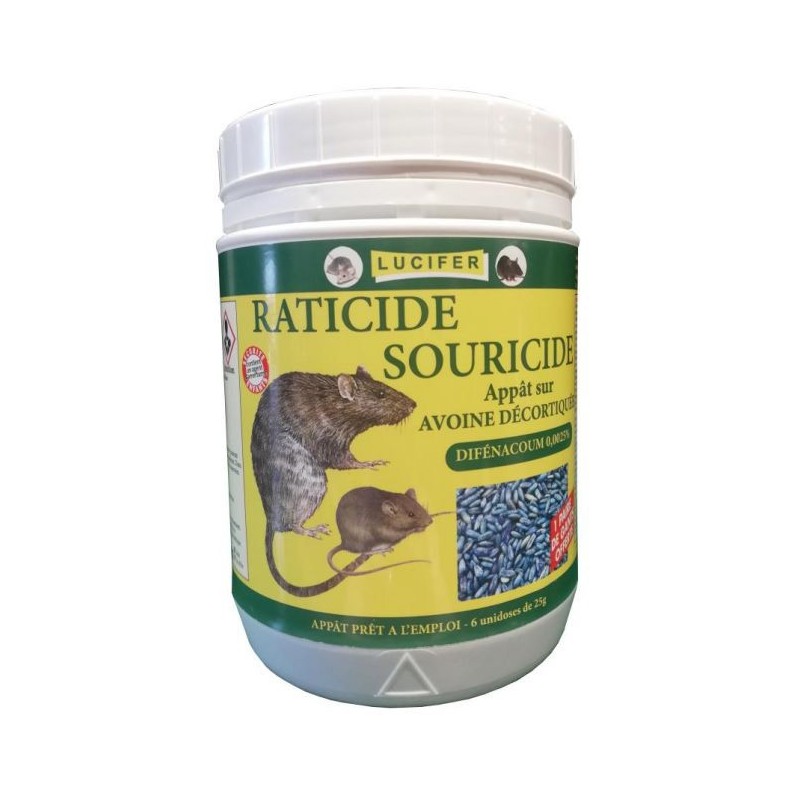 RATICIDE SOURICIDE AVOINE DUFENACOUM 0,0025% 150GR