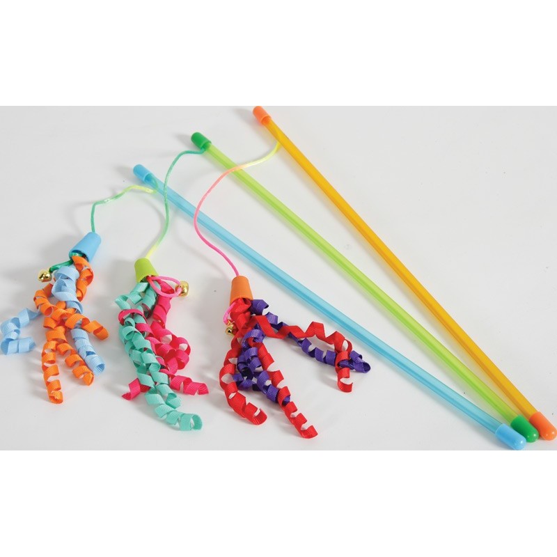 JOUET CHAT CANNE RUBAN AS