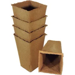 Pots en tourbe carrés - H18...