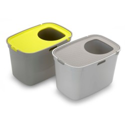 !!!!! BAC A LITIERE TOP CAT GRIS + DESSUS LEMON***