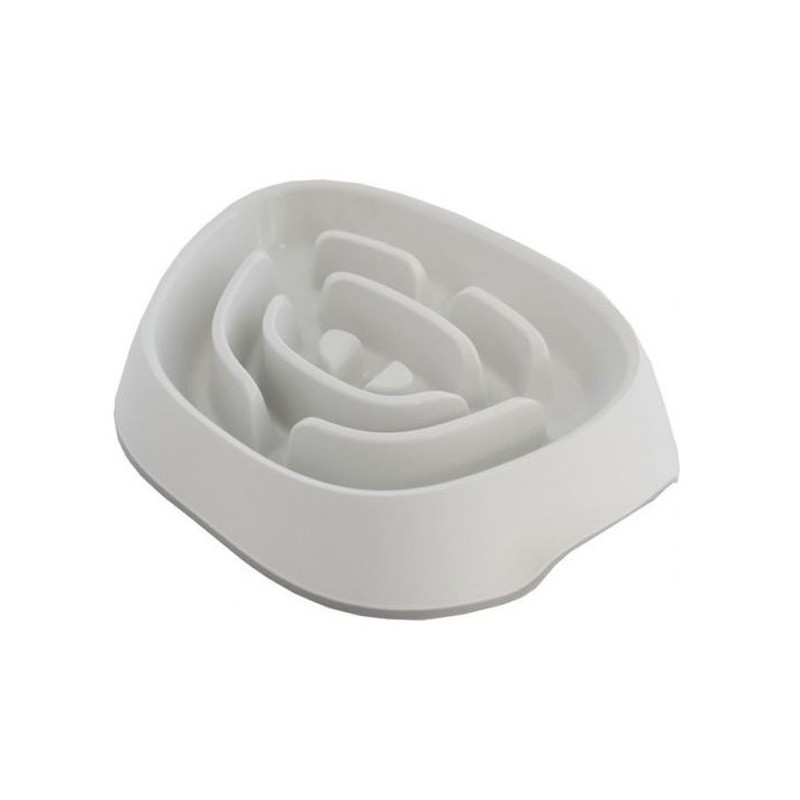 Gamelle SLOMO 950ml blanc anti-glouton