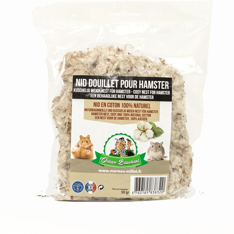 NID DOUILLET HAMSTER 50gr 100% coton naturel** Moreau