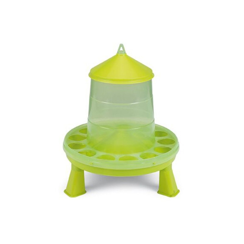 TREMIE PLASTIQ VOLAILLES 2KG +3 PIEDS VERT** GAUN /10pcs