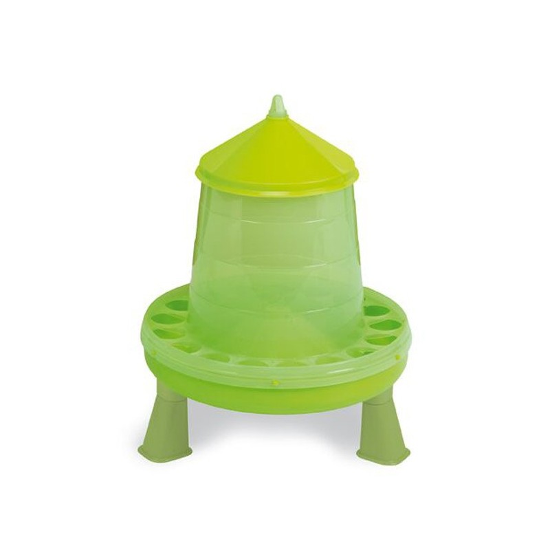 TREMIE PLASTIQ VOLAILLES 4KG +3 PIEDS VERT** GAUN