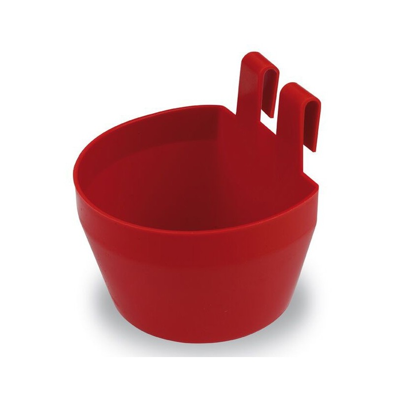 MANGEOIRE EN PLASTIQUE AVEC CROCHETS ROUGE*+ GAUN