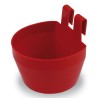 MANGEOIRE EN PLASTIQUE AVEC CROCHETS ROUGE*+ GAUN