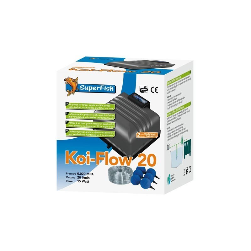 KOI FLOW 20 kit à air 1200l/h 15w**+
