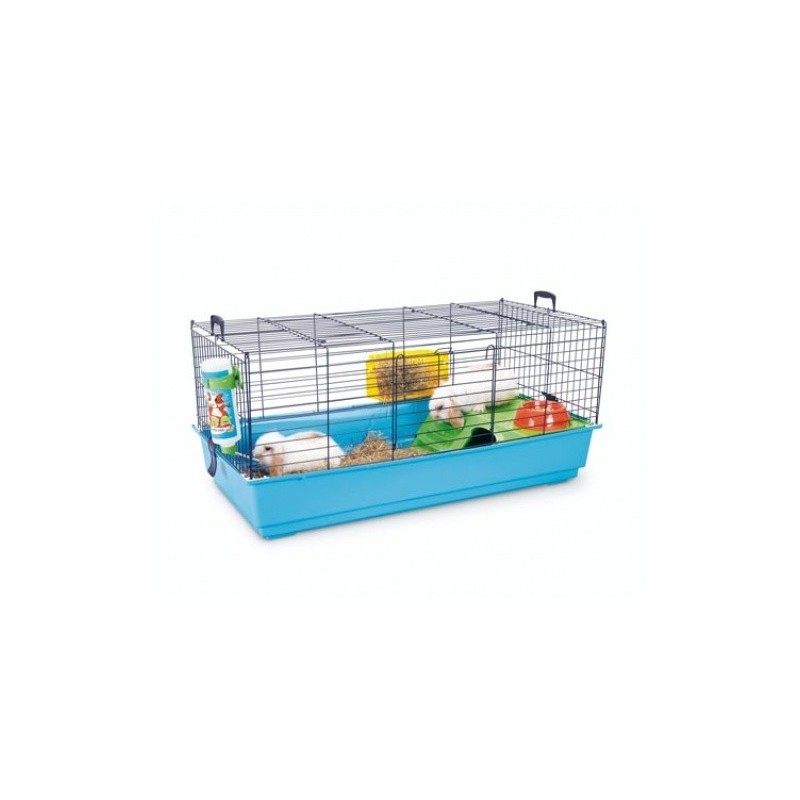 CAGE LAPIN NERO 3 DELUXE BLEU 100x50x47 (ctn/3pcs) SAVIC*