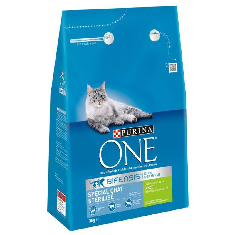 PURINA ONE STERIL DINDE ET BLE 3KG*+