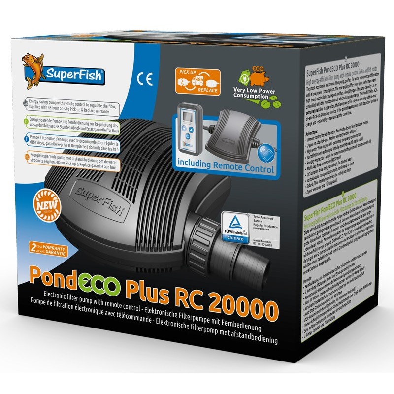 POND ECO PLUS RC 20000    64-150w pompe filtration***