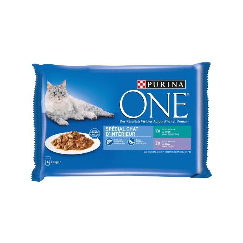 POCHON ONE EFFILE EN SAUCE /4 : 2  VEAU +  2 THON