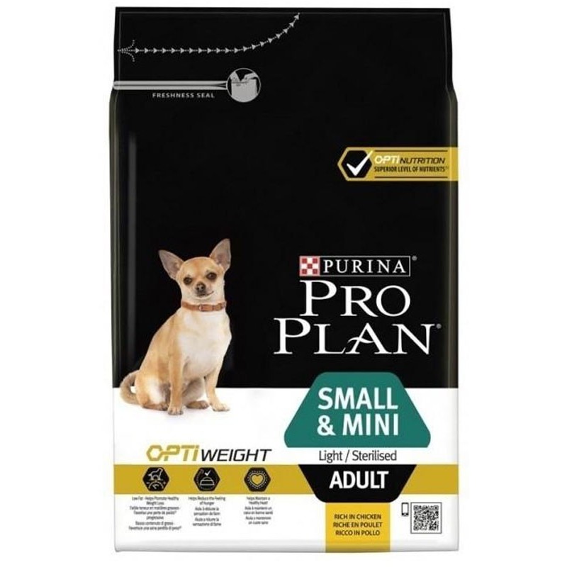 PROPLAN ADULT MINI LIGHT STERILISE POULET 3KG