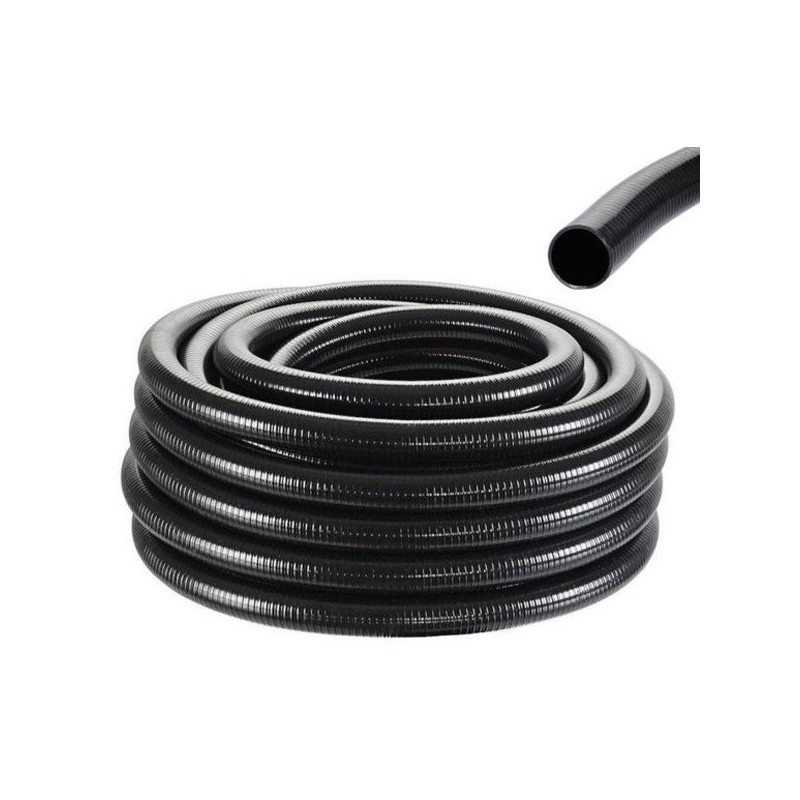 TUYAU CANELE NOIR 40mm*30m ( 1 1/2')**+