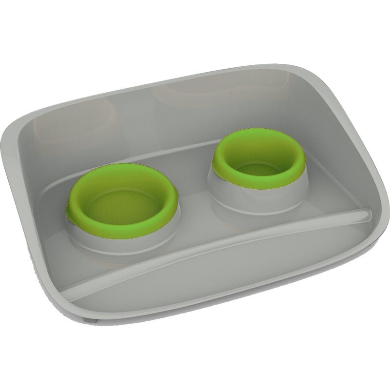 Plateau + 2 Gamelles STELLA 46x35x12 002951