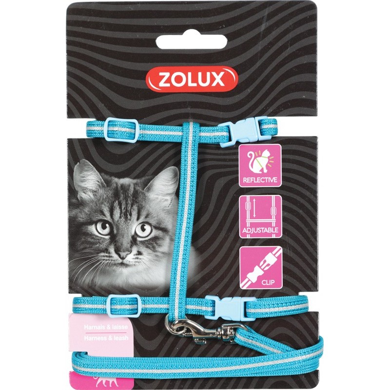 KIT HARNAIS+LAISSE bleu CHAT** Zolux