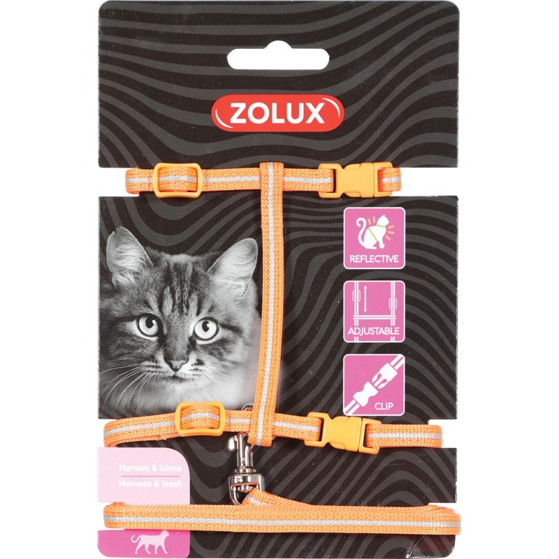 KIT HARNAIS+LAISSE orange CHAT** Zolux