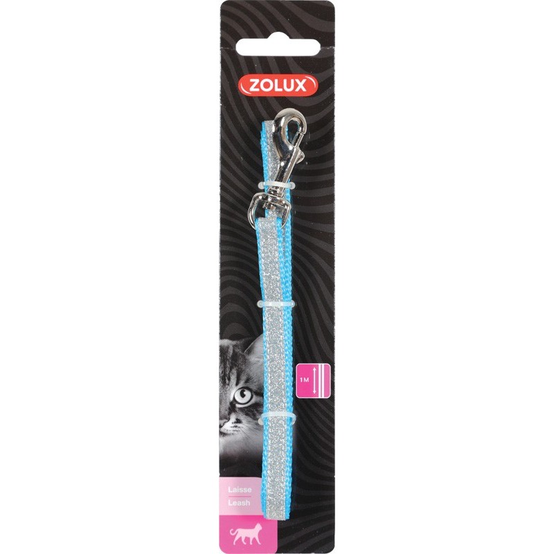 LAISSE NYL SHINY BLEU CHAT**Zolux
