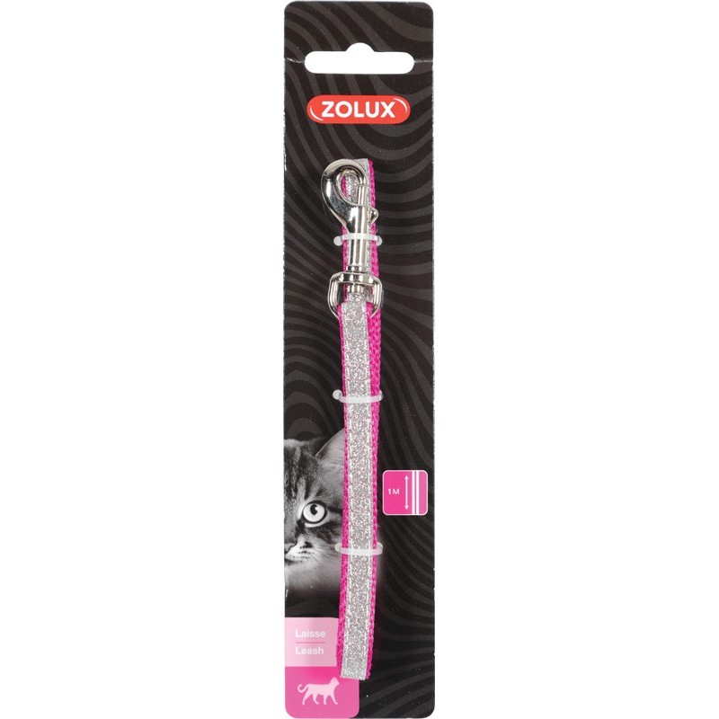 LAISSE NYL SHINY ROSE CHAT**Zolux