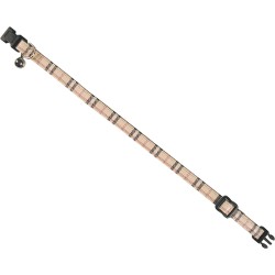 COLLIER CHAT ECOSSAIS BEIGE 20-30CM*10MM** VADI