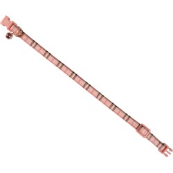 COLLIER CHAT ECOSSAIS ROSE 20-30CM*10MM** VADI