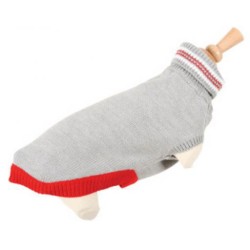 °°PULL COL ROULE T30 GRIS