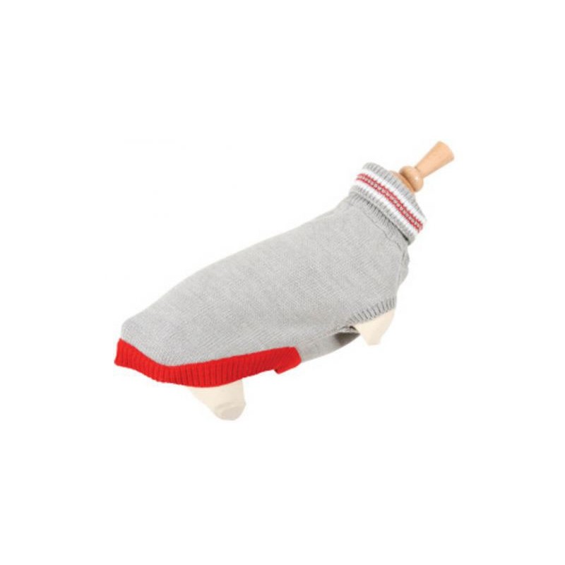°°PULL COL ROULE T30 GRIS