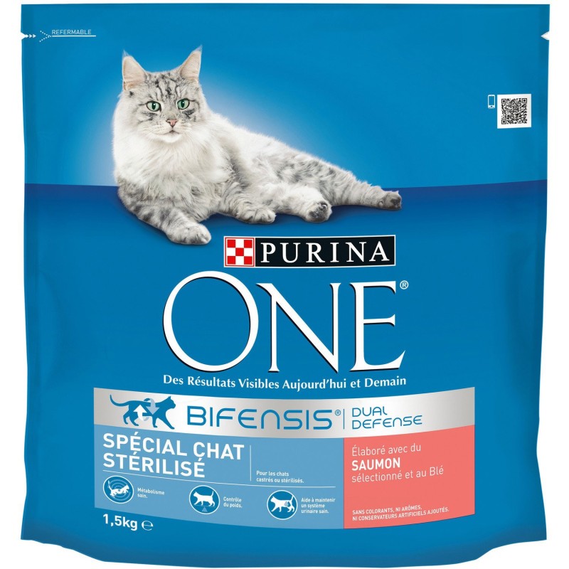 PURINA ONE STERIL SAUMON ET BLE 1.5KG**