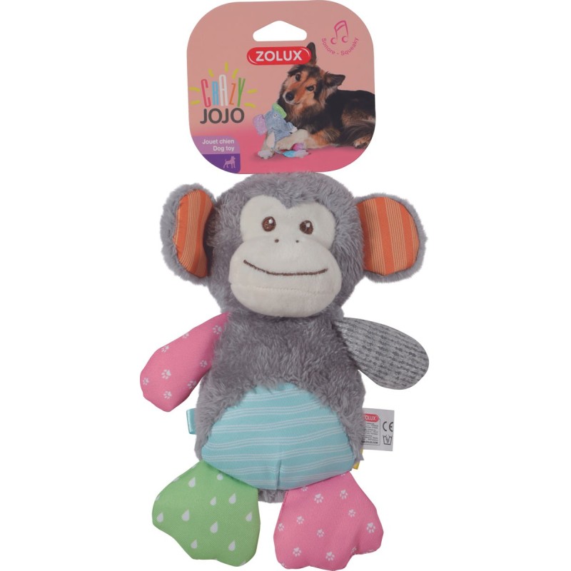 !!!!!! JOUET chien PELUCHE CRAZY JOJO SINGE Zolux
