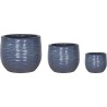 Glazed Ridge Egg Pot Ant. Grey S3 D24/46H21/39