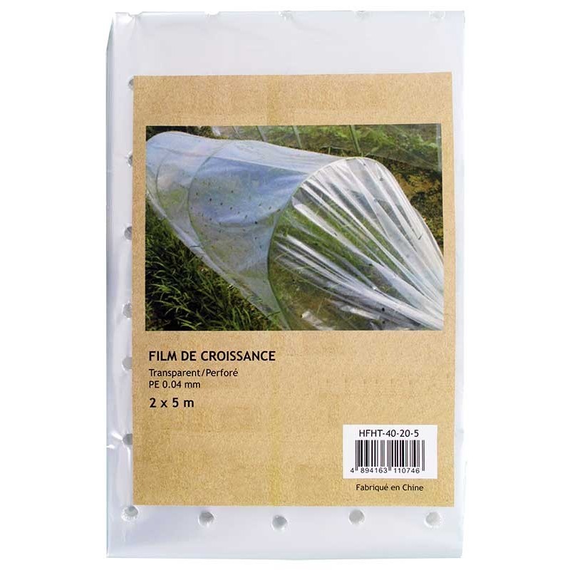 Film de croissance perforé - 2x5m - PE 0.04mm