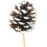 PIQUE POMME DE PIN BLANC 7 H20CM