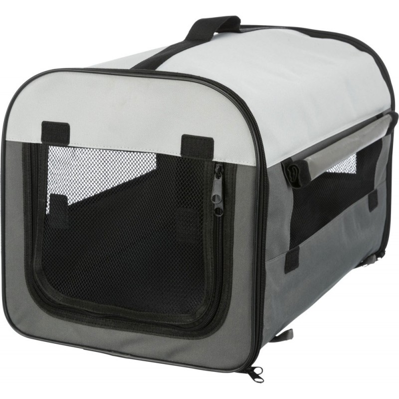 Soft Kennel Basic, M: 55 × 65 × 80 cm, gris foncé/gris clair