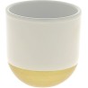 C.POT BLANC/BASE OR D11.5 H10.5CM