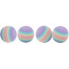 Balle arc-en-ciel, en mousse, ø 4 cm, 4 Pcs
